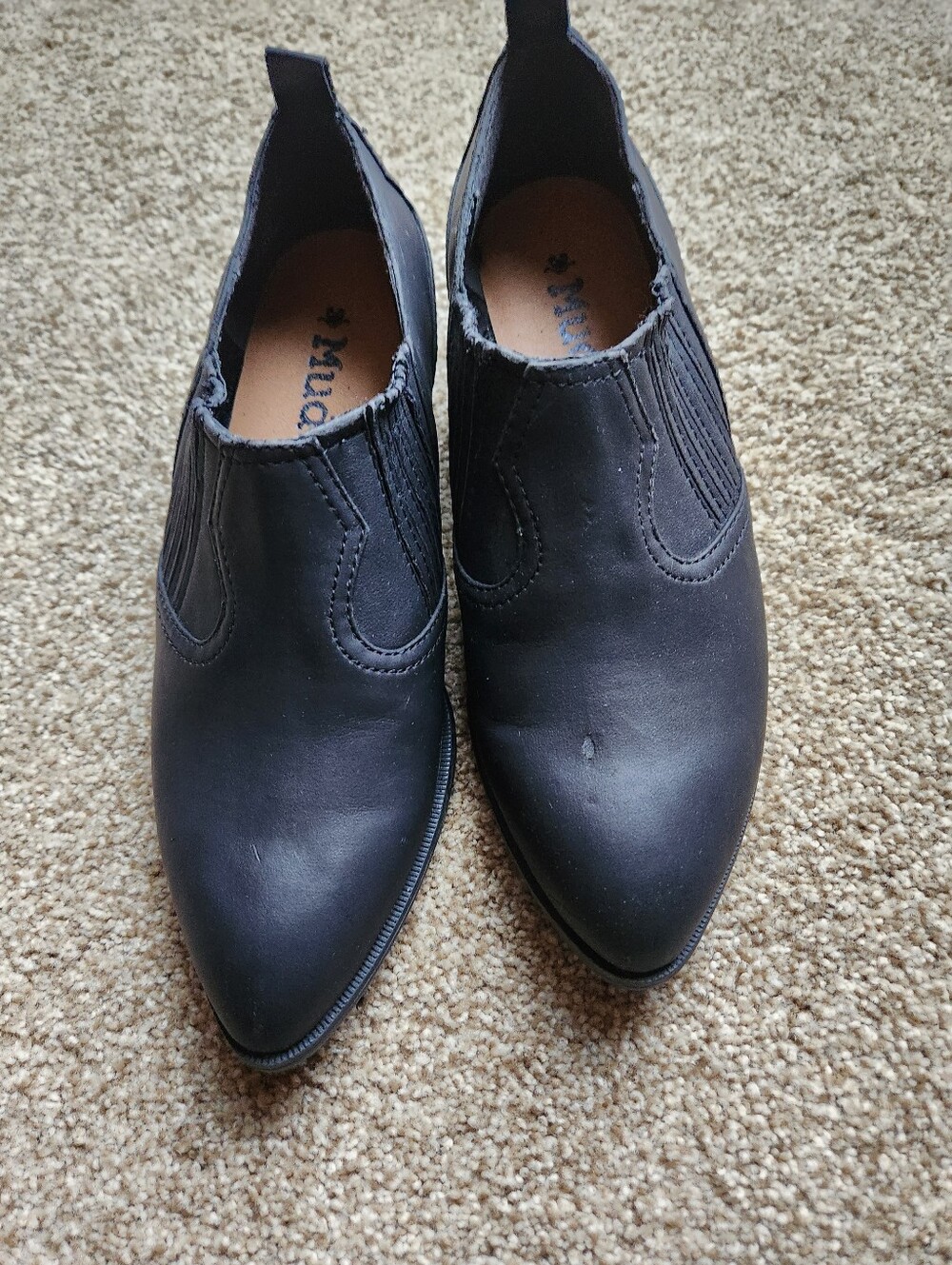 Black Slip-On Women's Black Boots Size 9.5